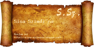 Sisa Szimóna névjegykártya